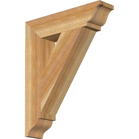 Ekena Millwork Traditional Traditional Rough Sawn Bracket, Western Red Cedar, 4"W x 18"D x 22"H BKT04X18X22TRA01RWR